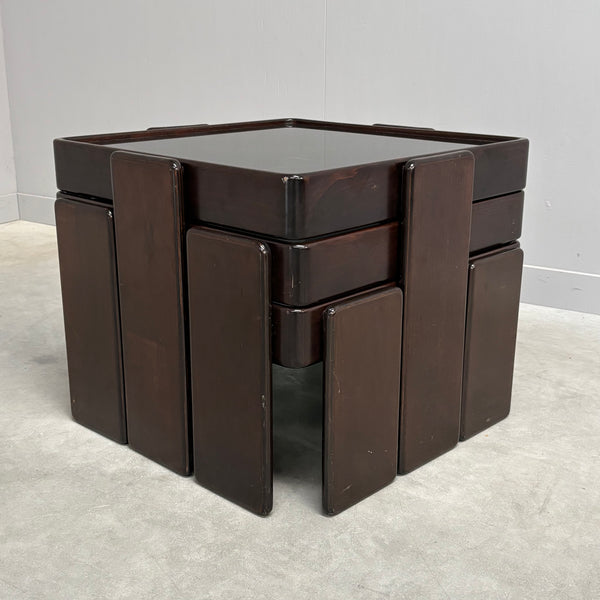 Vintage Cassina nesting tables by Gianfranco Frattini, Italy 1960s