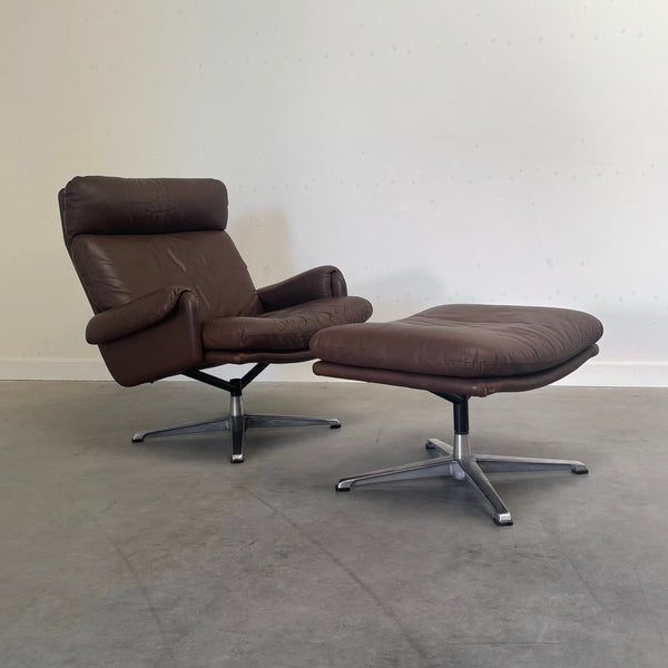 Lounge chair with hocker by Carl Straub, 1960s