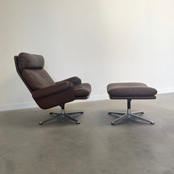 Lounge chair with hocker by Carl Straub, 1960s
