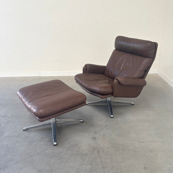 Lounge chair with hocker by Carl Straub, 1960s