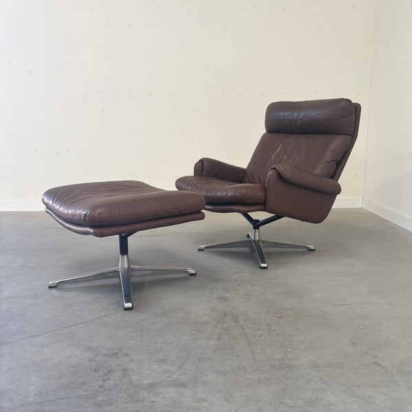 Lounge chair with hocker by Carl Straub, 1960s