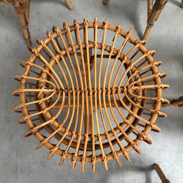 Set of six Franco Albini stools, 1960s