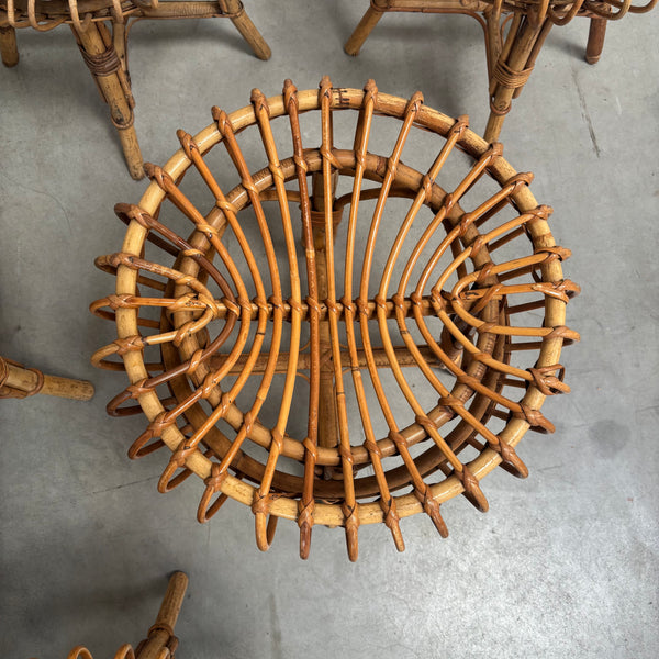 Set of six Franco Albini stools, 1960s