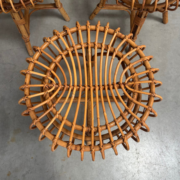 Set of six Franco Albini stools, 1960s