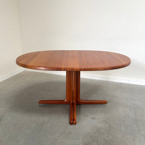 Oval Danish teak dining table, 1960s