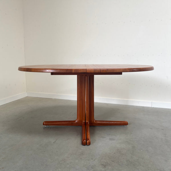 Oval Danish teak dining table, 1960s