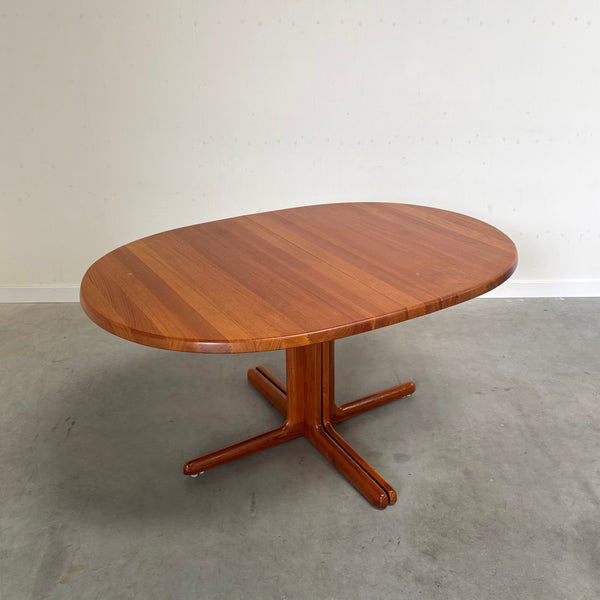 Oval Danish teak dining table, 1960s