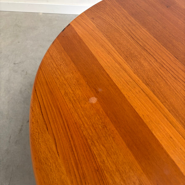 Oval Danish teak dining table, 1960s
