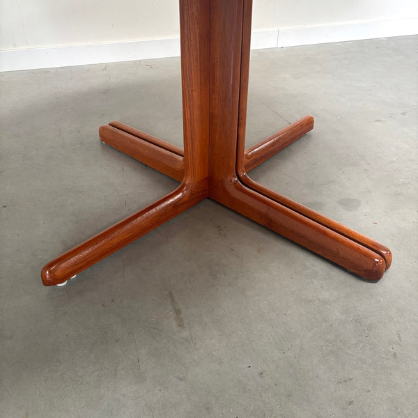 Oval Danish teak dining table, 1960s