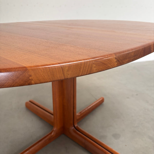 Oval Danish teak dining table, 1960s
