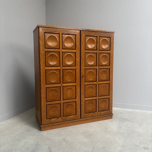 Vintage brutalist style highboard / cabinet by Bartels, 1970s
