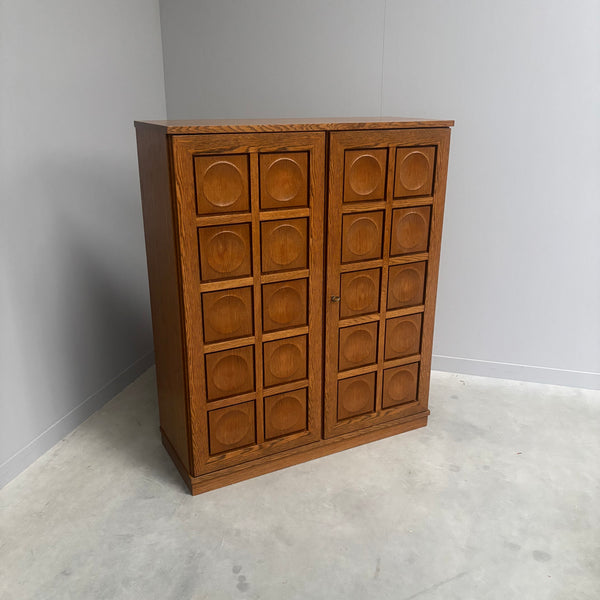 Vintage brutalist style highboard / cabinet by Bartels, 1970s
