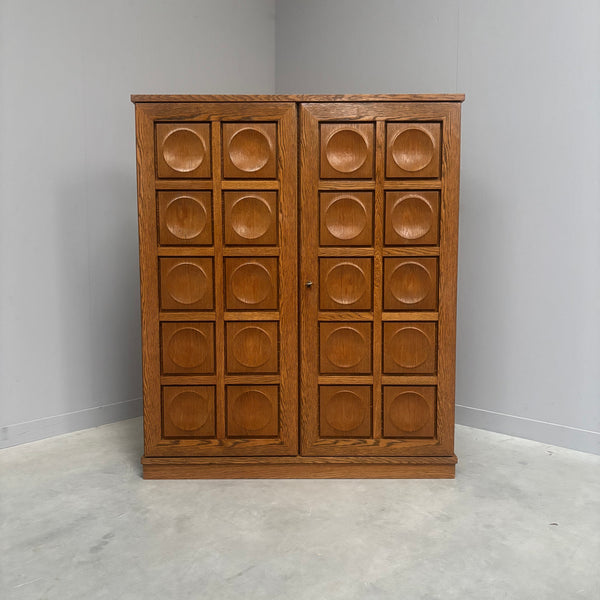 Vintage brutalist style highboard / cabinet by Bartels, 1970s