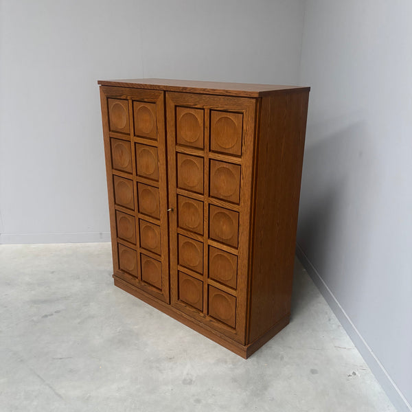 Vintage brutalist style highboard / cabinet by Bartels, 1970s