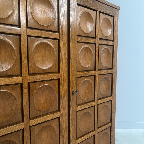 Vintage brutalist style highboard / cabinet by Bartels, 1970s