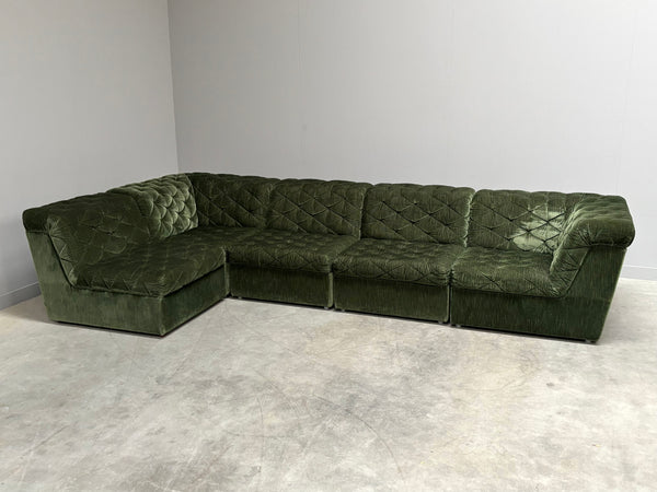 Modular corduroy lounge sofa by Laauser, 1970s