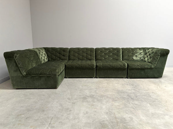 Modular corduroy lounge sofa by Laauser, 1970s
