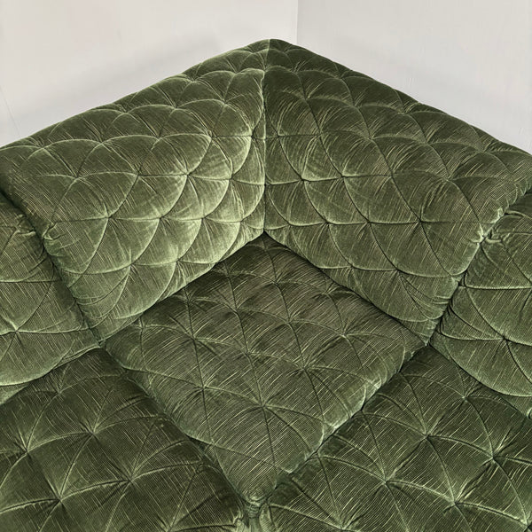 Modular corduroy lounge sofa by Laauser, 1970s