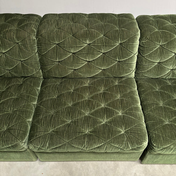 Modular corduroy lounge sofa by Laauser, 1970s