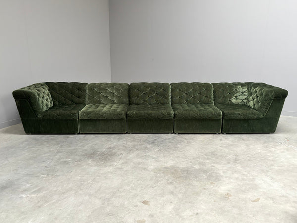 Modular corduroy lounge sofa by Laauser, 1970s