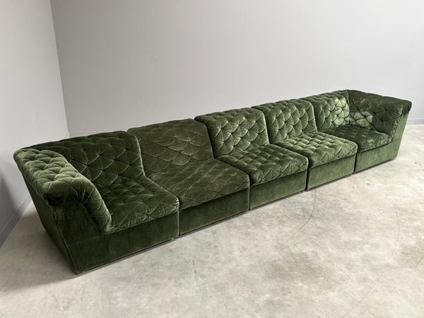 Modular corduroy lounge sofa by Laauser, 1970s