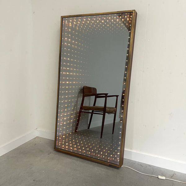 Large infinity / theater mirror, 1970s