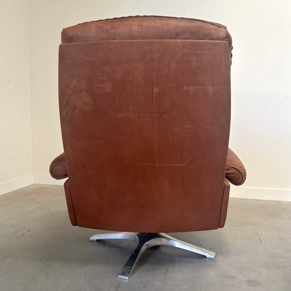 Vintage De Sede DS31 lounge chair with hocker, 1970s