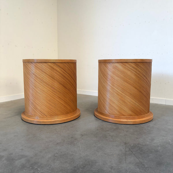 Large pencil reed pedestal, 1970s