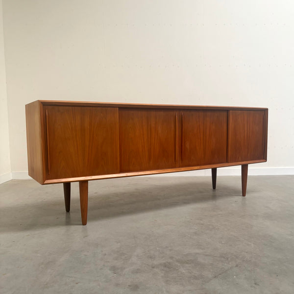 Danish curved sideboard by HP Hansen, 1960s