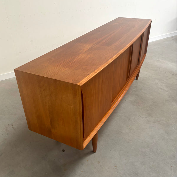 Danish curved sideboard by HP Hansen, 1960s
