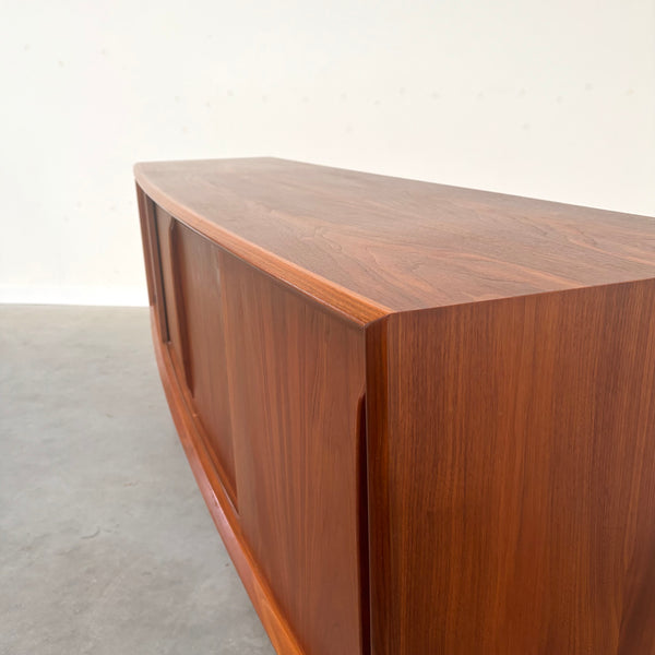 Danish curved sideboard by HP Hansen, 1960s