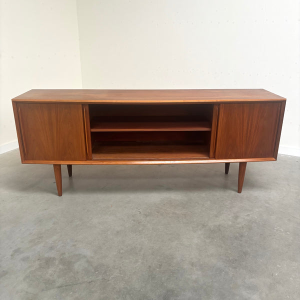 Danish curved sideboard by HP Hansen, 1960s