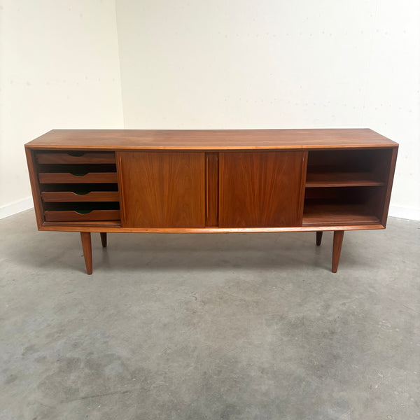 Danish curved sideboard by HP Hansen, 1960s