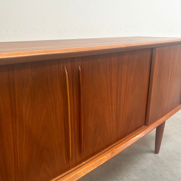 Danish curved sideboard by HP Hansen, 1960s