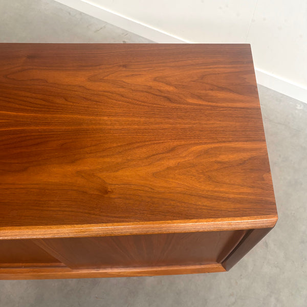 Danish curved sideboard by HP Hansen, 1960s