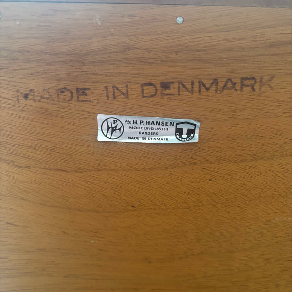 Danish curved sideboard by HP Hansen, 1960s