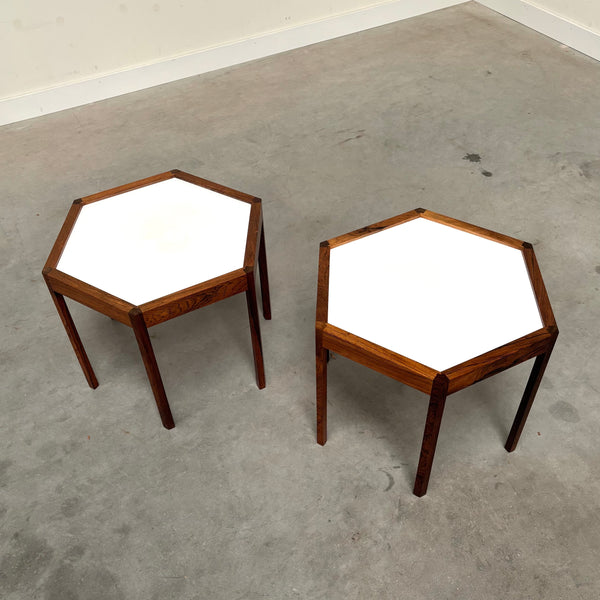 Set Hans Cristian Andersen hexagon sidetable, 1960s