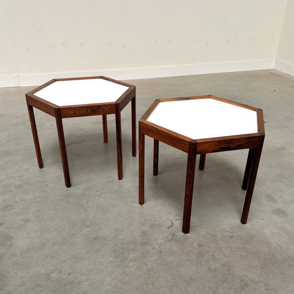 Set Hans Cristian Andersen hexagon sidetable, 1960s