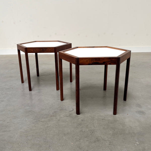 Set Hans Cristian Andersen hexagon sidetable, 1960s