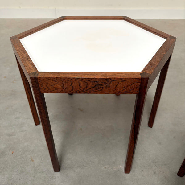 Set Hans Cristian Andersen hexagon sidetable, 1960s