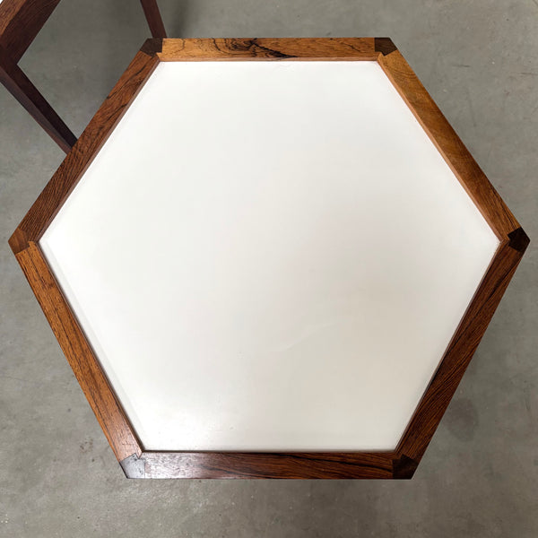 Set Hans Cristian Andersen hexagon sidetable, 1960s