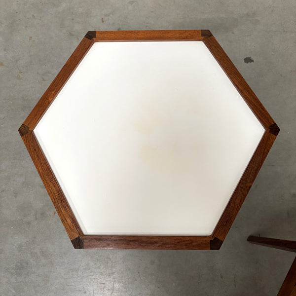 Set Hans Cristian Andersen hexagon sidetable, 1960s