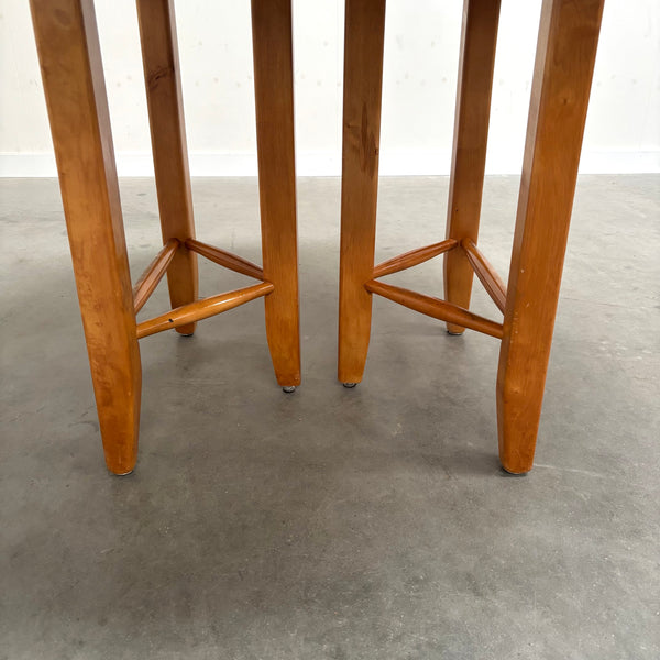 XXL solid alder wood dining table; round, oval