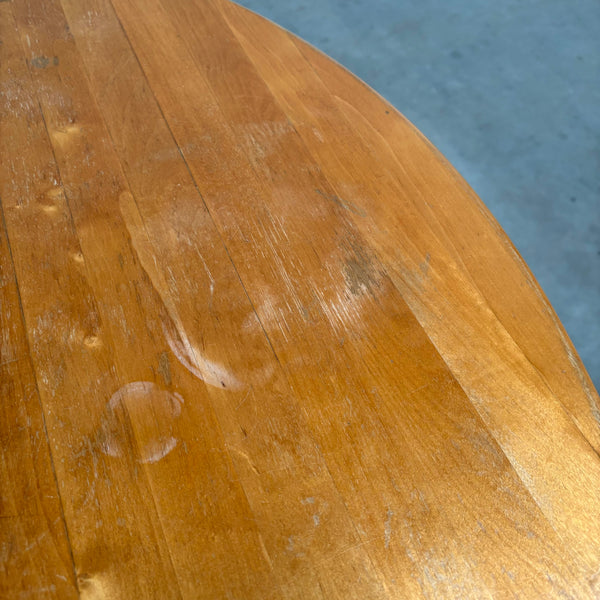 XXL solid alder wood dining table; round, oval