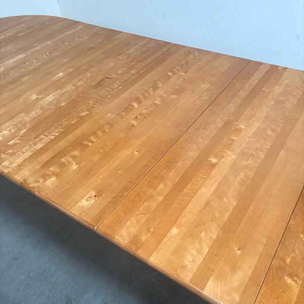 XXL solid alder wood dining table; round, oval