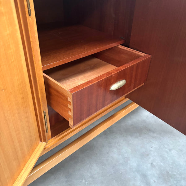 Large cherry wood sideboard, 1950s design