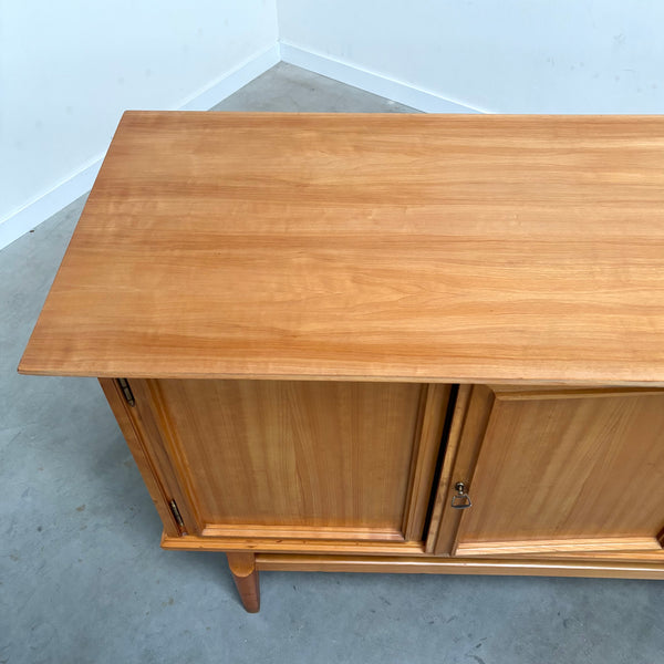 Large cherry wood sideboard, 1950s design