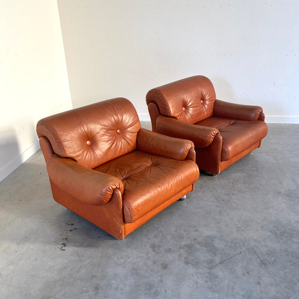 Set vintage Italian lounge chair, 1970s