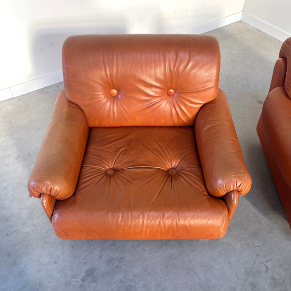 Set vintage Italian lounge chair, 1970s