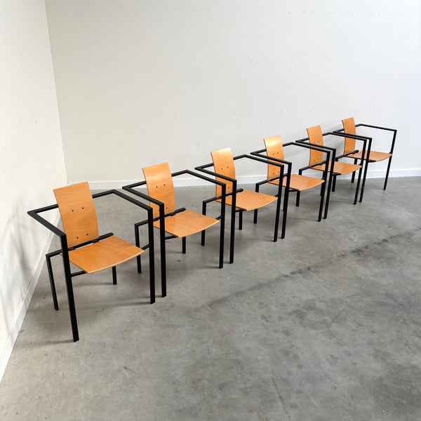 6x Trix dining chair by KFF Design, 1980s